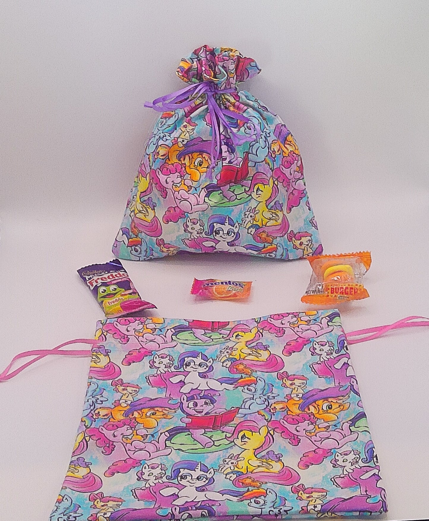 Pony material drawstring material bags