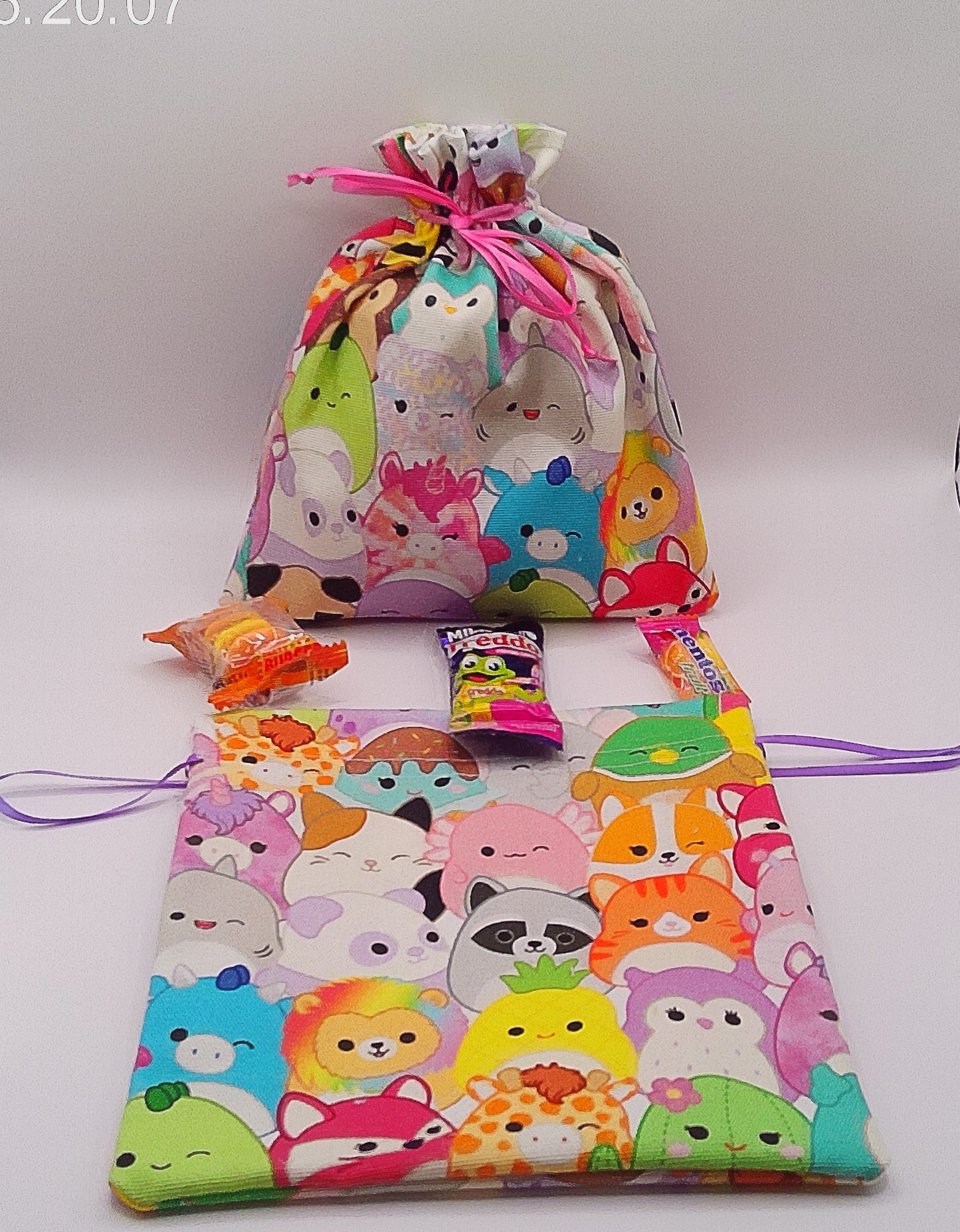 Plushie Material drawstring party favour bags