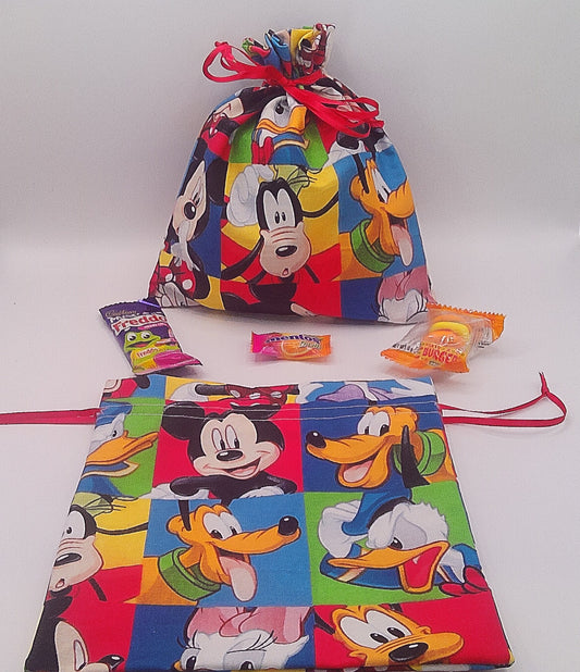 Cartoon Character material drawstring party favour bags
